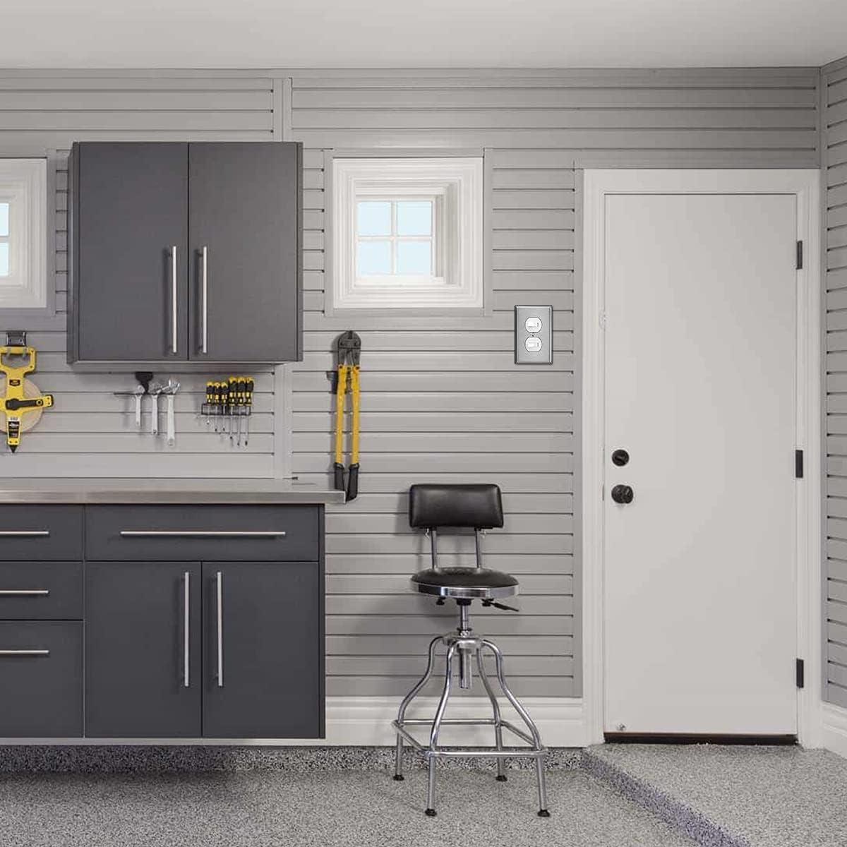 image5 Pack BESTTEN 1Gang Midsize Blank Metal Wall Plate Midway No Device Metal Outlet Cover Durable Corrosion Resistant H486 x W312 Brushed Finish Silver6