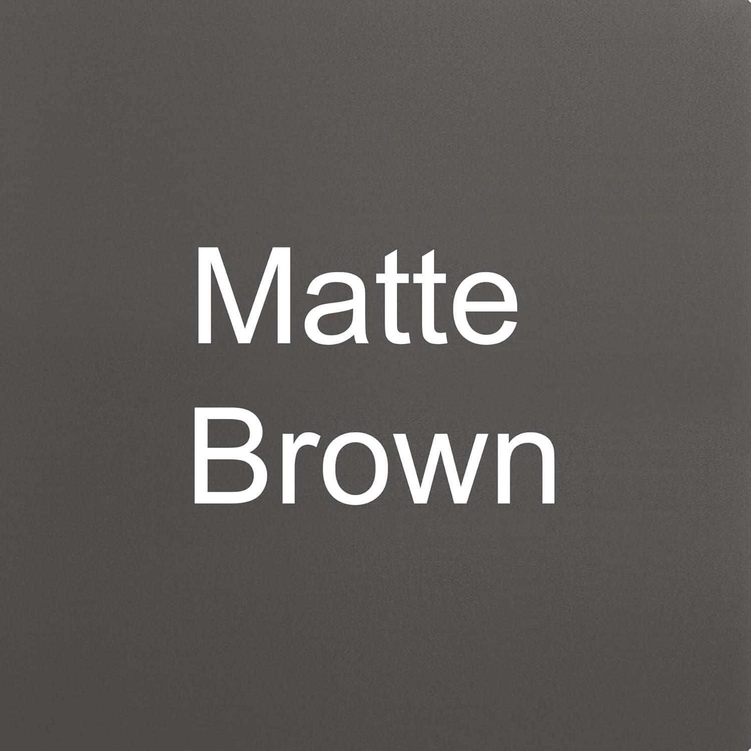 imageBESTTEN 5 Pack 3 Gang Brown Screwless Wall Plate Decorator Outlet Cover Switch Plate Signature Collection USWP8 Series H469 x W654Matte Brown