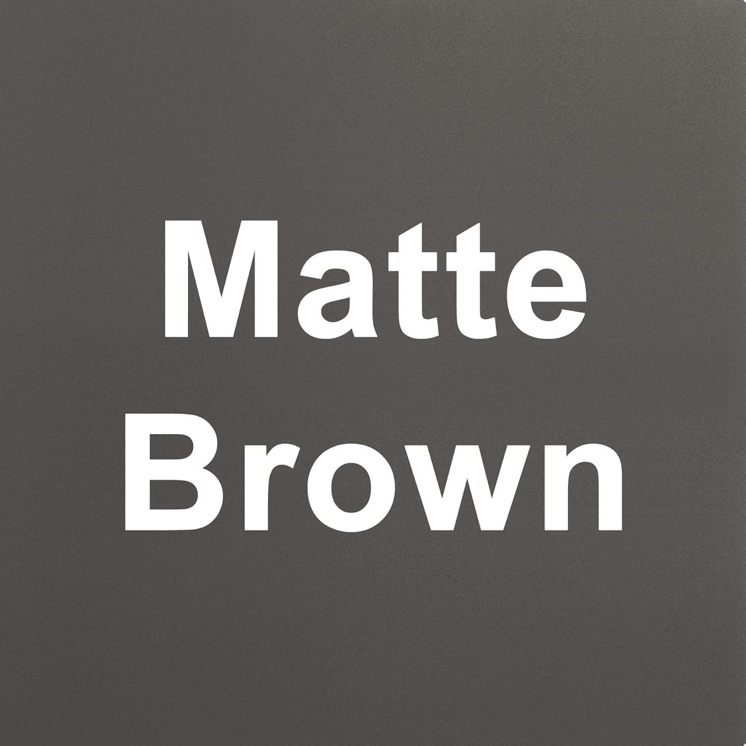 imageBESTTEN Matte Silver Dimmer Light Switch Single Pole or 3Way Compatible with Dimmable LED CFL Incandescent and Halogen Bulb 120VAC Signature Collection Series UL ListedMatte Brown