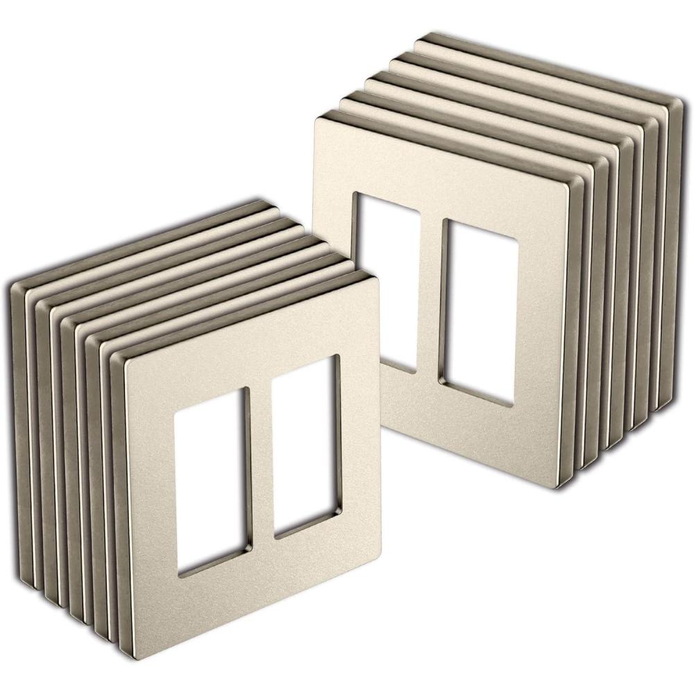 image2Gang Champagne Gold Screwless Wall Plate
