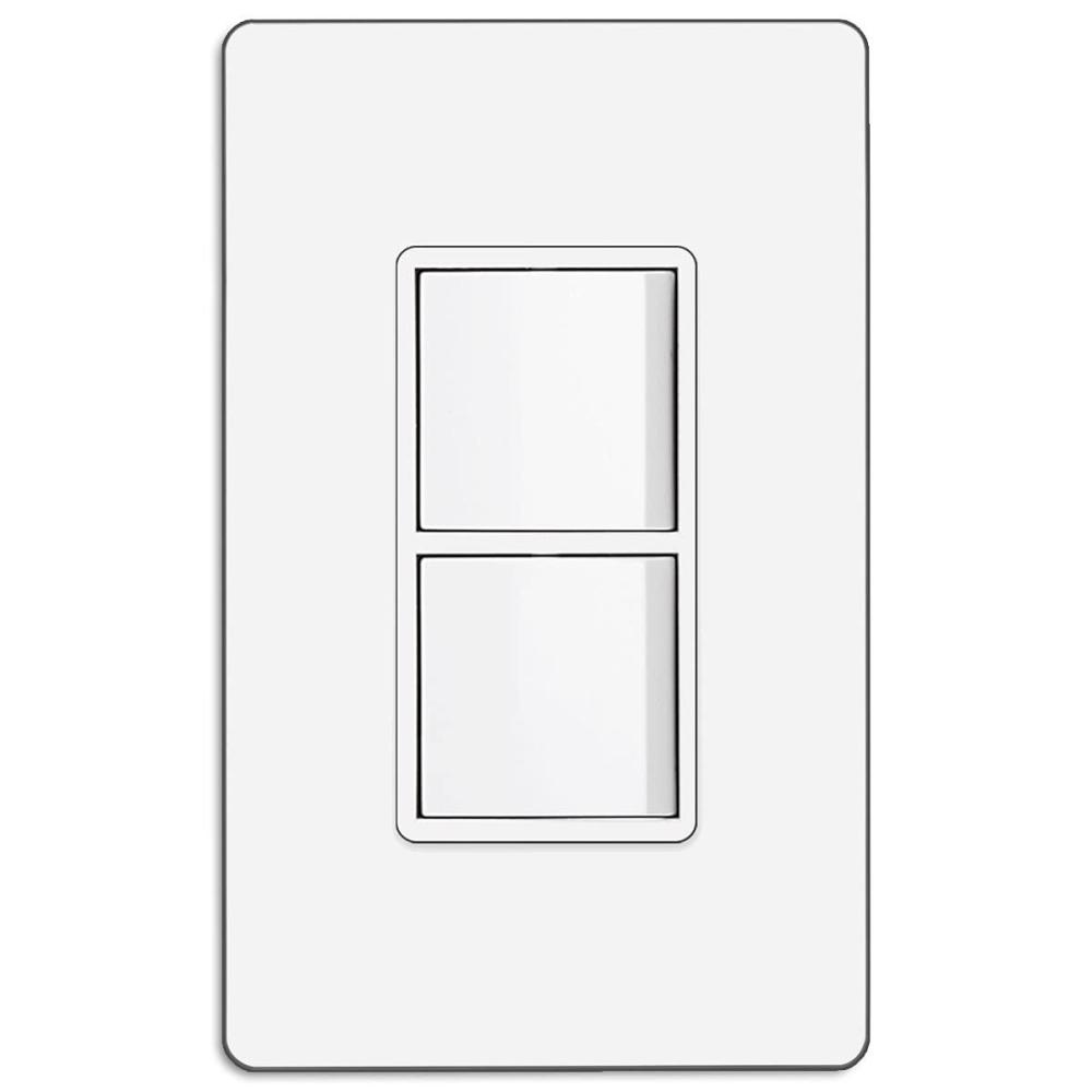 imageBESTTEN Double Switch 15A120V Single Pole Combination Interrupter UL Listed Snow White