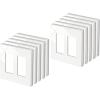 image100 Pack BESTTEN 1Gang Screwless Wall Plate Decorator Outlet Cover USWP4 Glossy White Faceplate for Light Switch Dimmer USB GFCI ReceptacleGloss Off White