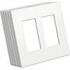 image100 Pack BESTTEN 1Gang Screwless Wall Plate Decorator Outlet Cover USWP4 Glossy White Faceplate for Light Switch Dimmer USB GFCI ReceptacleMatte Off White