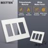 image100 Pack BESTTEN 1Gang Screwless Wall Plate Decorator Outlet Cover USWP4 Glossy White Faceplate for Light Switch Dimmer USB GFCI ReceptacleMatte Off White