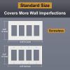 image100 Pack BESTTEN 1Gang Screwless Wall Plate Decorator Outlet Cover USWP4 Glossy White Faceplate for Light Switch Dimmer USB GFCI ReceptacleMatte Off White