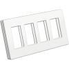 image100 Pack BESTTEN 1Gang Screwless Wall Plate Decorator Outlet Cover USWP4 Glossy White Faceplate for Light Switch Dimmer USB GFCI ReceptacleMatte Off White