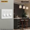 image100 Pack BESTTEN 1Gang Screwless Wall Plate Decorator Outlet Cover USWP4 Glossy White Faceplate for Light Switch Dimmer USB GFCI ReceptacleMatte Off White
