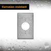 image2 Pack BESTTEN 1Gang 1406Inch Hole Metal Wall Plate with hite or Clear Plastic Film for Single Receptacle AntiCorrosion Stainless Steel Outlet Cover Standard SizeStainless Steel Silver