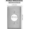 image2 Pack BESTTEN 1Gang 1406Inch Hole Metal Wall Plate with hite or Clear Plastic Film for Single Receptacle AntiCorrosion Stainless Steel Outlet Cover Standard SizeStainless Steel Silver