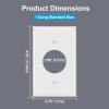 image2 Pack BESTTEN 1Gang 1406Inch Hole Metal Wall Plate with hite or Clear Plastic Film for Single Receptacle AntiCorrosion Stainless Steel Outlet Cover Standard SizeWhite