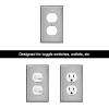 image2 Pack BESTTEN 2 Gang Duplex Metal Wall Plate with Protective Film Standard Size CorrosionResistant Stainless Steel Outlet and Switch Cover Industrial Grade Brushed Finish SilverBrushed Stainless Steel