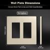 image2Gang Champagne Gold Screwless Wall Plate