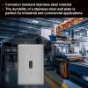 image5 Pack BESTTEN 1Gang OverSize Duplex Metal Wall Plate with Protective Film Jumbo Receptacle Outlet Cover CorrosionResistant Stainless Steel Wall Plate Brushed Finish Silver5