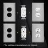 image5 Pack BESTTEN 1Gang OverSize Duplex Metal Wall Plate with Protective Film Jumbo Receptacle Outlet Cover CorrosionResistant Stainless Steel Wall Plate Brushed Finish Silver10