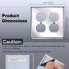 image5 Pack BESTTEN Duplex Metal Wall Plate with Protective Film 1Gang Standard Size CorrosionResistant Stainless Steel Outlet and Switch Cover Industrial Grade Brushed Finish SilverPolished Stainless Steel