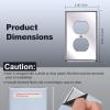 image5 Pack BESTTEN Duplex Metal Wall Plate with Protective Film 1Gang Standard Size CorrosionResistant Stainless Steel Outlet and Switch Cover Industrial Grade Brushed Finish SilverPolished Stainless Steel