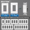 image50 Pack BESTTEN Single Pole Decorator Wall Light Switch with Wallplate 15A 120277V OnOff Rocker Paddle Interrupter UL Listed White3 Way