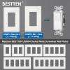 image50 Pack BESTTEN Single Pole Decorator Wall Light Switch with Wallplate 15A 120277V OnOff Rocker Paddle Interrupter UL Listed WhiteSingle Pole