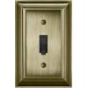 imageBESTTEN 1 Gang Toggle Light Switch Cover Plate 4 Pack Zinc Alloy Grand Collection Toggle Switch Wall Plate Oiled Bronze Corrosion ResistantAntique Brass