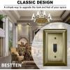 imageBESTTEN 1 Gang Toggle Light Switch Cover Plate 4 Pack Zinc Alloy Grand Collection Toggle Switch Wall Plate Oiled Bronze Corrosion ResistantAntique Brass