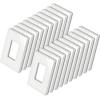 imageBESTTEN 1 Pack 1 Gang Screwless Decorative Wall Plate USWP4 Glossy Off White Decorator Outlet Cover for Light Switch Dimmer GFCI USB Receptacle H469 x W291Mid Size Off White