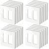imageBESTTEN 1 Pack 1 Gang Screwless Decorative Wall Plate USWP4 Glossy Off White Decorator Outlet Cover for Light Switch Dimmer GFCI USB Receptacle H469 x W291Standard Size Off White