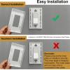 imageBESTTEN 1 Pack 1 Gang Screwless Decorative Wall Plate USWP4 Glossy Off White Decorator Outlet Cover for Light Switch Dimmer GFCI USB Receptacle H469 x W291Mid Size Off White