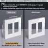 imageBESTTEN 1 Pack 1 Gang Screwless Decorative Wall Plate USWP4 Glossy Off White Decorator Outlet Cover for Light Switch Dimmer GFCI USB Receptacle H469 x W291Standard Size Off White