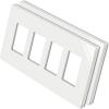 imageBESTTEN 1 Pack 1 Gang Screwless Decorative Wall Plate USWP4 Glossy Off White Decorator Outlet Cover for Light Switch Dimmer GFCI USB Receptacle H469 x W291Mid Size Off White