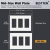 imageBESTTEN 1 Pack 1 Gang Screwless Decorative Wall Plate USWP4 Glossy Off White Decorator Outlet Cover for Light Switch Dimmer GFCI USB Receptacle H469 x W291Mid Size Off White