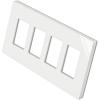 imageBESTTEN 1 Pack 1 Gang Screwless Decorative Wall Plate USWP4 Glossy Off White Decorator Outlet Cover for Light Switch Dimmer GFCI USB Receptacle H469 x W291Mid Size Off White