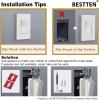 imageBESTTEN 1 Pack 1 Gang Screwless Decorative Wall Plate USWP4 Glossy Off White Decorator Outlet Cover for Light Switch Dimmer GFCI USB Receptacle H469 x W291Mid Size Off White