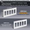 imageBESTTEN 1 Pack 1 Gang Screwless Decorative Wall Plate USWP4 Glossy Off White Decorator Outlet Cover for Light Switch Dimmer GFCI USB Receptacle H469 x W291Standard Size Off White