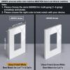 imageBESTTEN 1 Pack 1 Gang Screwless Decorative Wall Plate USWP4 Glossy Off White Decorator Outlet Cover for Light Switch Dimmer GFCI USB Receptacle H469 x W291Standard Size Off White