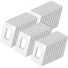 imageBESTTEN 1 Pack 1 Gang Screwless Decorative Wall Plate USWP4 Glossy Off White Decorator Outlet Cover for Light Switch Dimmer GFCI USB Receptacle H469 x W291Mid Size Off White