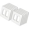 imageBESTTEN 1 Pack 1 Gang Screwless Decorative Wall Plate USWP4 Glossy Off White Decorator Outlet Cover for Light Switch Dimmer GFCI USB Receptacle H469 x W291Mid Size Off White