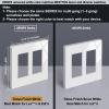 imageBESTTEN 1 Pack 1 Gang Screwless Decorative Wall Plate USWP4 Glossy Off White Decorator Outlet Cover for Light Switch Dimmer GFCI USB Receptacle H469 x W291Standard Size Off White