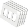 imageBESTTEN 1 Pack 1 Gang Screwless Decorative Wall Plate USWP4 Glossy Off White Decorator Outlet Cover for Light Switch Dimmer GFCI USB Receptacle H469 x W291Mid Size Off White