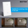 imageBESTTEN 10 Pack 1Gang Jumbo Duplex Receptacle Outlet Wall Plate OverSize Unbreakable Polycarbonate Electrical Outlet Plate and Switch Cover ETL Listed White10