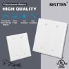 imageBESTTEN 10 Pack 1Gang No Device Blank Wall Plate Standard Size H453 x W276 Unbreakable Polycarbonate Thermoplastic Outlet Cover UL Listed WhiteGloss White