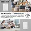 imageBESTTEN 10 Pack 1Gang No Device Blank Wall Plate Standard Size H453 x W276 Unbreakable Polycarbonate Thermoplastic Outlet Cover UL Listed WhiteGloss White