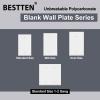 imageBESTTEN 10 Pack 1Gang No Device Blank Wall Plate Standard Size H453 x W276 Unbreakable Polycarbonate Thermoplastic Outlet Cover UL Listed WhiteGloss White