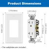 imageBESTTEN 10 Pack 20 Amp Decor Wall Receptacle Outlet 20A TamperResistant TR Electrical Outlet with Wall Plate Residential and Commercial Use UL Listed White50