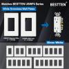imageBESTTEN 10 Pack 20 Amp Receptacle Outlet with Tamper Resistant Screwless Wallplate Included 20A125V2500W UL Listed White20 Amp