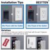 imageBESTTEN 10 Pack 20 Amp Receptacle Outlet with Tamper Resistant Screwless Wallplate Included 20A125V2500W UL Listed White20 Amp