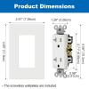 imageBESTTEN 10 Pack 20 Amp Receptacle Outlet with Tamper Resistant Screwless Wallplate Included 20A125V2500W UL Listed White20 Amp