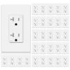 imageBESTTEN 10 Pack 20 Amp Receptacle Outlet with Tamper Resistant Screwless Wallplate Included 20A125V2500W UL Listed White20 Amp