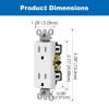 imageBESTTEN 15 Amp Decor Electrical Wall Outlet Receptacle NonTamperResistant 15A125V1875W for Residential and Commercial Use UL Listed 10 Pack White15 Amp