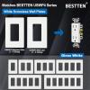 imageBESTTEN 15 Amp Decor Electrical Wall Outlet Receptacle NonTamperResistant 15A125V1875W for Residential and Commercial Use UL Listed 10 Pack White15 Amp