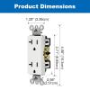 imageBESTTEN 15 Amp Decor Electrical Wall Outlet Receptacle NonTamperResistant 15A125V1875W for Residential and Commercial Use UL Listed 10 Pack White20 Amp